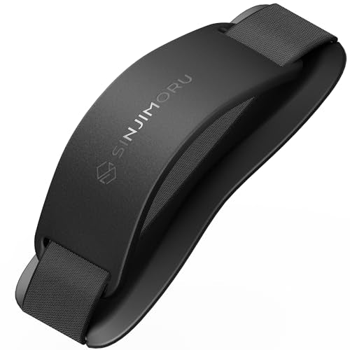 Sinjimoru Phone Grip with Silicone Band, Holder & Kickstand, Black