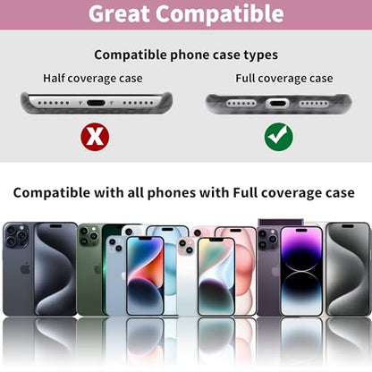 TACOMEGE Silicone Ring Phone Lanyard, Pink - color: Pink