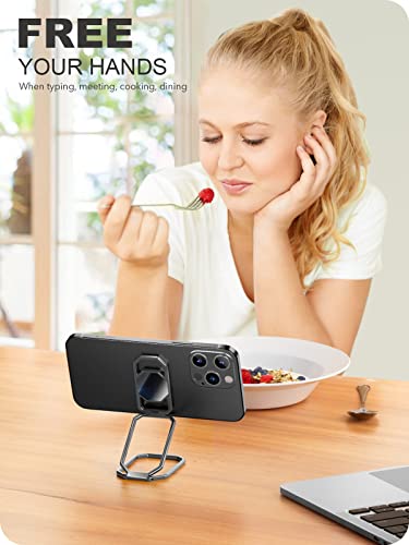 A-LuGei Phone Kickstand Ring Holder, Cell Phone Grips, Phone Stand for Desk - color: Hallow Black