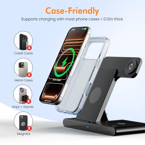 Wireless Charger Fast Charging Station 3 in 1 Charger Stand Home