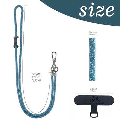 Crossbody Cell Phone Lanyard Around the Neck Rope Phone Strap for iPhone - color: Camo Blue