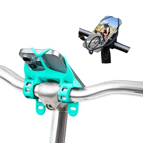 Bone Bike Tie 4 Pro Max, Bike Phone Mount for Stem & T/U-Shaped Handlebars - color: Turquoise