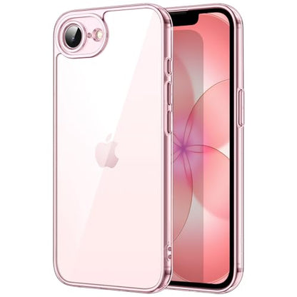 JETech Case for iPhone 17e/16e, Anti-Yellowing, Soft Pink | Shockproof Protection, Scratch Resistant Hard PC Back, Durable Transparent TPU Bumper - color: Soft Pink, size: iPhone 17e/16e