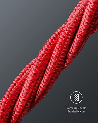 Anker USB C to USB C Cable, 100W Fast Charging Cable (2-Pack, 6 ft, Red) - color: Red, size: 6ft