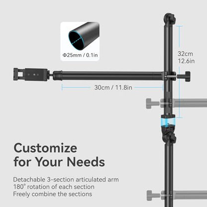 SMALLRIG Overhead Camera Mount, Camera Desk Mount Stand with Flexible Arm - style: Clamp 4456