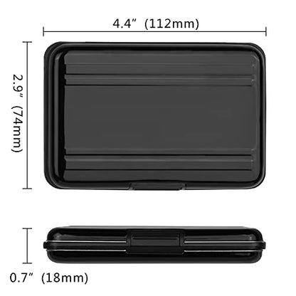 Aluminum Shock Resistant Carrying Box Holder Memory Card Storage Box Case Holder 8 Slots for SD SDHC MMC Micro SD TF Cards (Black) - color: Black