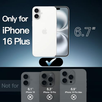 JETech Magnetic Case for iPhone 16 Plus 6.7-Inch Compatible with MagSafe, Shockproof Phone Bumper Cover, Anti-Scratch Clear Back (Clear) - color: Clear, size: iPhone 16 Plus