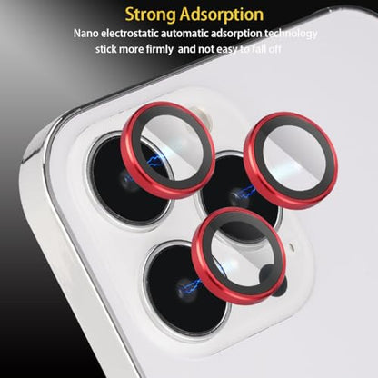 Camera Lens Protector for iPhone 16 Pro/16 Pro Max, Red - color: Red