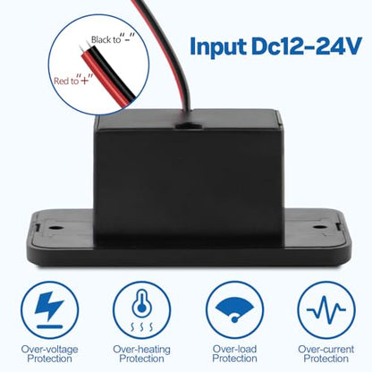 2 Pack RV USB Outlet 12V-24V Wall Mount, Dual USB Charger, USB-A & USB-C Output 5V 1.5A, Automotive USB Outlet Socket Adapter for RV Marine Boat Bus ATV Motorcycle Truck(Black) - color: Black