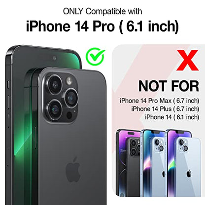 TORRAS Stronger Magnetic for iPhone 14 Pro Case, Translucent Black | 12 FT Military Grade Drop Tested, Compatible with MagSafe, Slim Protective Matte Silicone for iPhone 14 Pro Phone Case - color: Black a