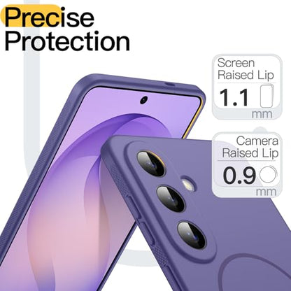 JETech Slim Magnetic Case for Samsung Galaxy S26, Anti-Slip, Cobalt Violet | Compatible with MagSafe, Full Camera Lens Protection, Soft TPU Cover, Shockproof - color: Cobalt Violet, size: Galaxy S26