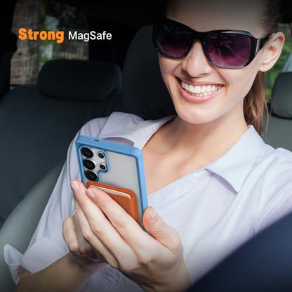 Maledan StainGuard Case for Samsung Galaxy S25 Ultra - Compatible with MagSafe S25 Ultra Case, Slim Magnetic Phone Cases for Samsung S25 Ultra Case Cover [Qi2 Certified][Military Shockproof], Sky Blue - color: StainGuard Steel Sky