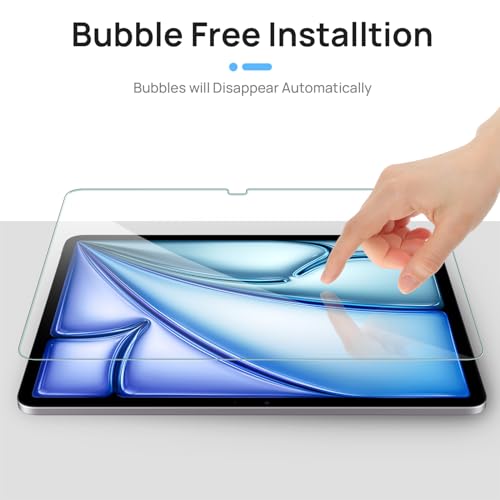 Gerutek 2-Pack Screen Protector for iPad Air 11-inch M4/M3/M2 (2026/2025/2024) Tempered Glass Film for iPad Air 8th/7th/6th Generation 11 inch 9H Hardness, Apple Pencil Compatible & Case Friendly - size: iPad Air 11" M4/M3/M2