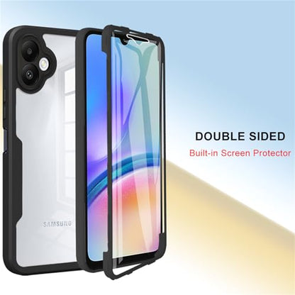 CCSamll for Samsung Galaxy A05 Case with Screen Protector QC Blue | Clear Slim Shockproof Soft TPU Bumper, Full Body Protective Phone Cover, Touch Sensitive Front Case for Samsung A05 - color: Blue