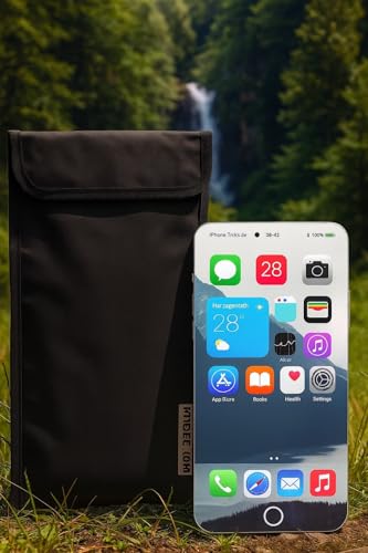 Basic Faraday Signal Blocking Pouch for Cell Phone Privacy and Anti-Tracking Protective Case (Eclipes Black) - color: Eclipes Black