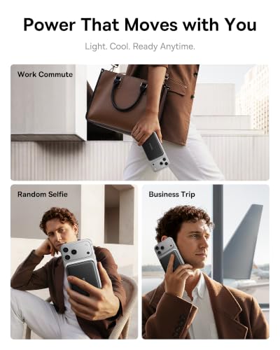 Baseus Picogo Air AM71 Ultra Slim 10000mAh Qi2.2 25W Wireless Power Bank - color: Dark Black