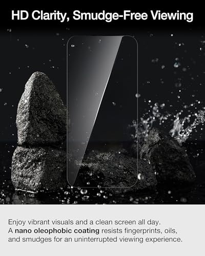 UARMOR Glass 3 Pack Screen Protector for iPhone 17, 9H Tempered Glass with Easy Installation Kits, Shatterproof, Case-Friendly Fit - HD Clear (iPhone 17) - size: iPhone 17
