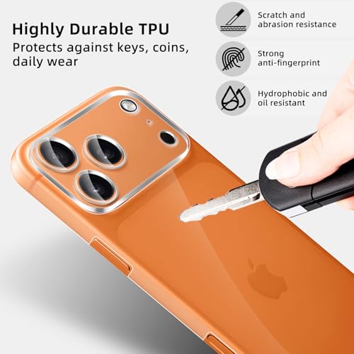 [2+2 Pack Flexible Back Screen Protector + Tempered Glass Camera Lens Protector for iPhone 17 Pro Max, HD Clear Anti Scratch Self-Healing Not Glass Full Wrapped Edge Soft TPU Hydrogel Film