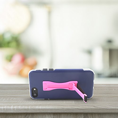 Gear Beast Cell Phone Grip Stand, Universal Phone Strap Finger Holder with Pop Out Kickstand for Men and Women, Ultra Slim Pocket Friendly - Pink - color: Pink