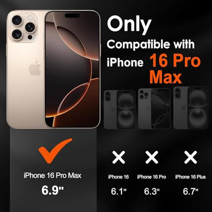 ivoler 3+3 Pack Tempered Glass for iPhone 16 Pro Max 6.9" Screen Protector with Camera Lens Protector with [Alignment Frame], Anti-Scratch Case Friendly Transparent HD Clear Film - size: iPhone 16 Pro Max 6.9''
