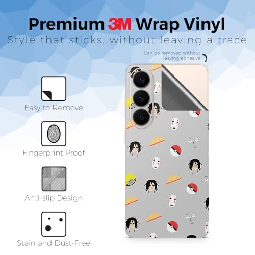 Phone Skin Compatible with Samsung Galaxy S26 - Anime Fan - Premium 3M Vinyl Protective Wrap Decal Cover - Easy to Apply | Crafted in the USA by MightySkins - color: Anime Fan, size: Galaxy S26 (Back Wrap), style: Matte Finish