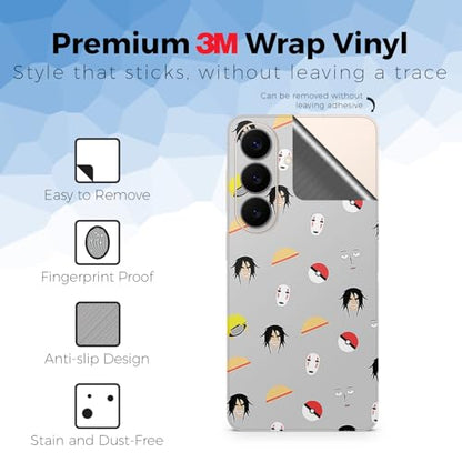 Phone Skin Compatible with Samsung Galaxy S26 - Anime Fan - Premium 3M Vinyl Protective Wrap Decal Cover - Easy to Apply | Crafted in the USA by MightySkins - color: Anime Fan, size: Galaxy S26 (Back Wrap), style: Matte Finish