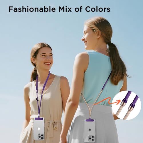 3-in-1 Crossbody Phone Lanyard & Wrist Strap - color: Purple