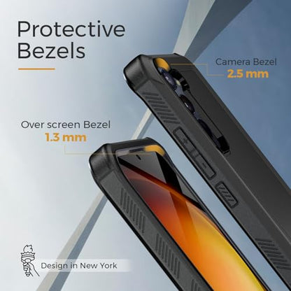 MOTIVE Heavy Duty Case for Samsung Galaxy s23, Belt Clip Holster | 6.1" | Bunker Series, Military Grade Multi-Layer Protection, PC/TPU Build, Sealed Port Cover, 20 ft Drop tested - size: S23