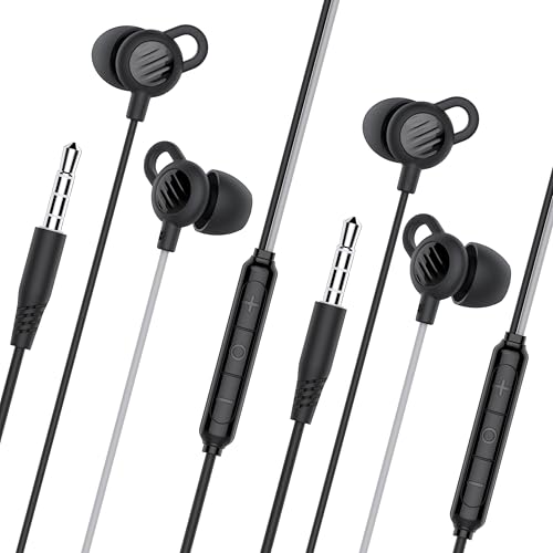 MEE audio SleepTones Wired Sleep Earbuds 3.5mm Plug for Side Sleepers with Lightweight Low-Profile Silicone Earpieces, Noise Reduction Sleeping Headphones (2 Packs) - size: 2-Pack