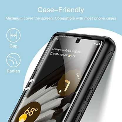 JETech TPU Screen Protector for Google Pixel 7 Pro, 2+2 Pack - size: Pixel 7 Pro