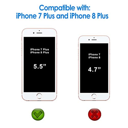 JETech Screen Protector for iPhone 8 Plus/7 Plus, 2-Pack | HD Clear, Tempered Glass Film, Anti-Scratch Glass - size: iPhone 8 Plus/7 Plus