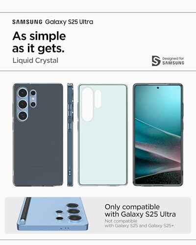 Spigen Liquid Crystal Designed for Galaxy S25 Ultra Case (2025) [Anti-Yellowing], [Military-Grade Protection] - Space Crystal - color: Space Crystal, size: 6.8in (Galaxy S25 Ultra)