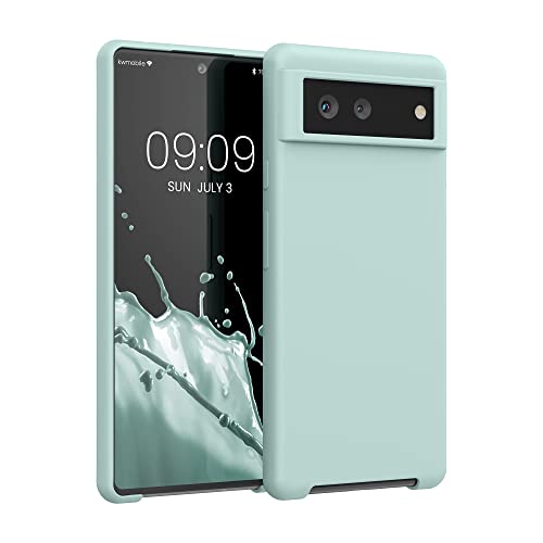 kwmobile Case Compatible with Google Pixel 6 Case - TPU Silicone Phone Cover with Soft Finish - Mint Matte - color: mint matte, size: Pixel 6