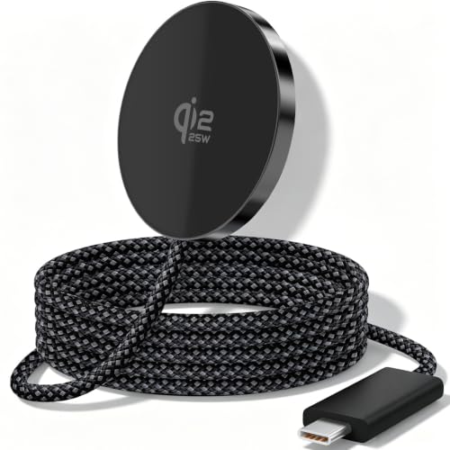 Herfair 25W Wireless Charger Magnetic Charging Pad Qi2 Fast iPhone Charger - color: Black