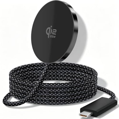 Herfair 25W Wireless Charger Magnetic Charging Pad Qi2 Fast iPhone Charger - color: Black