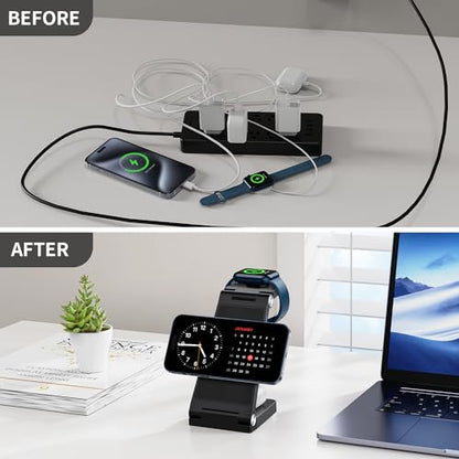2026 Traveling Wireless Mag-Safe Fast Charging Station - color: White