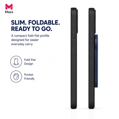 Mass Planet MagSafe Phone Grip, Slim Foldable Holder, One-Hand Stand - Blue - color: BLUE