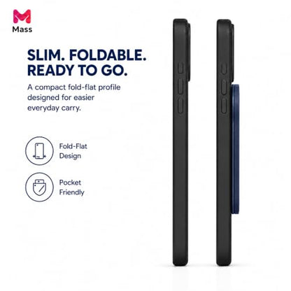 Mass Planet MagSafe Phone Grip, Slim Foldable Holder, One-Hand Stand - Blue - color: BLUE