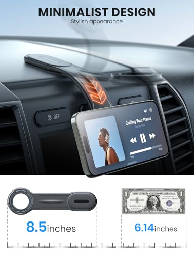 MagSafe Car Mount Detachable, Bendable Magnetic Phone Holder for Car