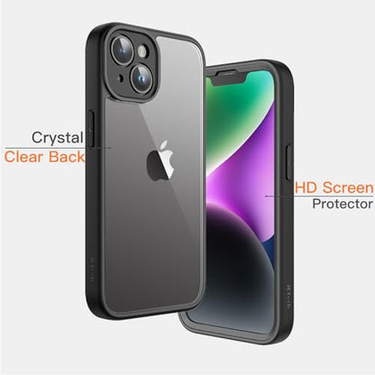 JETech Case for iPhone 14, 360° Protection, Black - color: Black