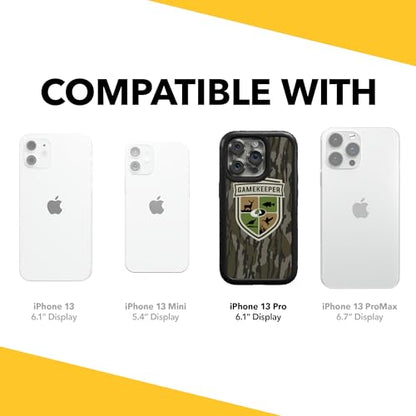 Mossy Oak | Gamekeeper | Dual-Layer Case in Onyx Black Designed for iPhone 13 Pro Shock & Drop Proof - Durable | As Seen on Shark Tank - color: GAMEKEEPER | Onyx Black, size: Apple iPhone 13 Pro