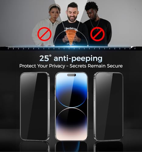 MAGIC JOHN 3rd Gen Upgraded Privacy Screen Protector for iPhone 14 Pro - size: iPhone 14 Pro-6.1''