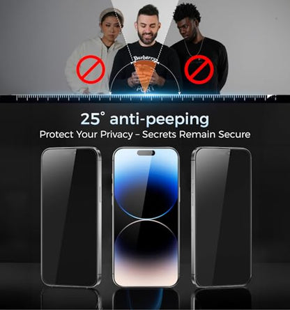 MAGIC JOHN 3rd Gen Upgraded Privacy Screen Protector for iPhone 14 Pro - size: iPhone 14 Pro-6.1''