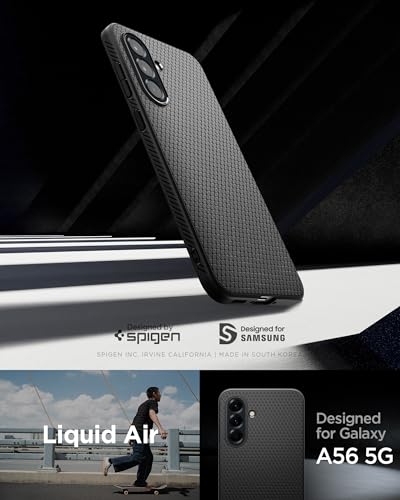 Spigen Liquid Air Designed for Galaxy A56 5G Case (2025) [Military-Grade Protection] - Matte Black - size: Galaxy A56 5G
