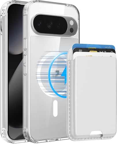 Magnetic for Google Pixel 10 Pro XL Wallet Case, Clear & White - color: Clear with White, size: Pixel 10 Pro XL
