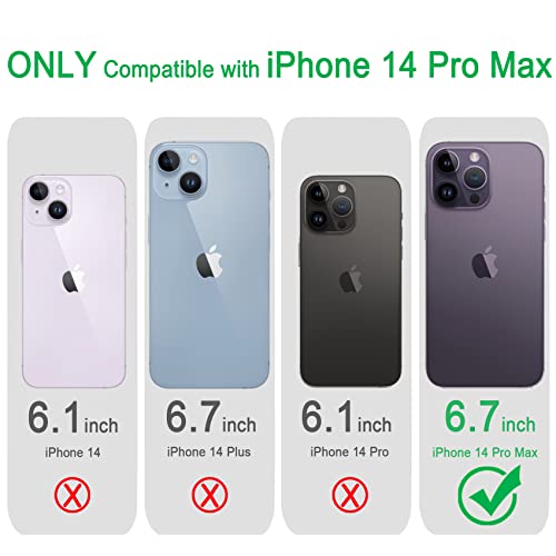 JJGoo Compatible with iPhone 14 Pro Max Case Clear, Non-Yellowing Shockproof Phone Case for 14 Pro Max, Slim Anti-Scratch Hard PC Back Protective Cover Bumper 2022 - color: Clear