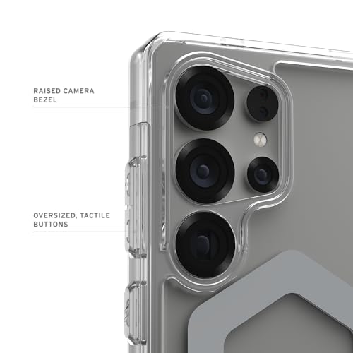 URBAN ARMOR GEAR UAG Designed for Samsung Galaxy S25 Ultra Case 6.9" Plyo Pro - Compatible with Magnetic Charging Transparent Rugged Military Drop Tested Protective Cover, Ice/Silver - color: Plyo Pro - Ice/Silver