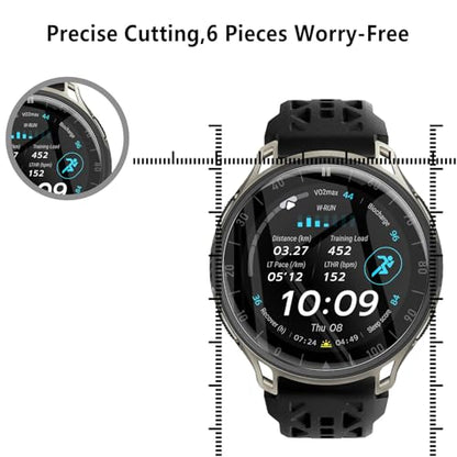 6-Pack for Amazfit Cheetah 2 Pro Screen Protector, Soft Flexible TPU Ultra-Thin Self-Healing Bubble-Free Protective Film for Amazfit Cheetah 2 Pro, HD Clear Case-Friendly - size: Amazfit Cheetah 2 Pro