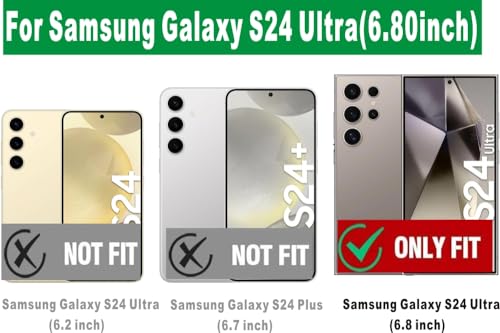 Samsung Galaxy S24 Ultra Case, Shock-Absorption Flexible Clear TPU Rubber Protective Cell Phone Cover for Galaxy S24 Ultra 5G Case 6.8" Clear