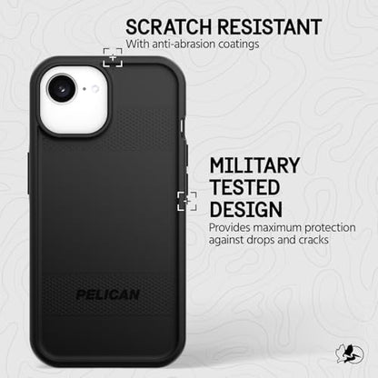 Pelican Protector iPhone 16e/15/14/13 Case -Rugged MagSafe Phone Case-Black | Magnetic Phone Case w/16ft Military-Grade Drop Protection - Anti-Scratch, Heavy Duty Phone Cover for iPhone 16e/15/14/13 - color: Black - P, style: Protector